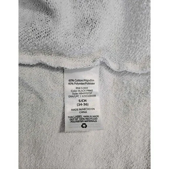 No Boundaries Short Sleeve Pullover Hooded Black White Tie Dye Sweatshirt Sz S - Picture 4 of 4